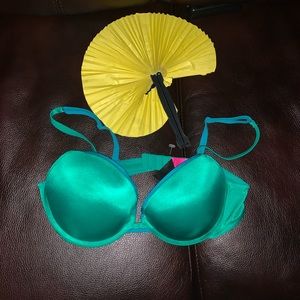 LA SenZa Flattering On Trend Green Color  Pop  Bra Size 36B